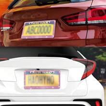 闪亮车牌框，水晶水钻不锈钢女士车牌框，钻石汽车外观装饰，送给她的完美礼物，汽车配件，适用于大多数车型