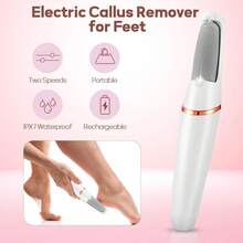 Electric Foot File,Waterproof Calluses Remover, USB Rechargeable Feet Callus Remover With 2 Speed Of Replacement Rollers & LED Lights, Professional Hard Skin Remover Foot Care Tools For Cracked Heels Calluses & Dead Skin,Foot Cracked, Hard Skin, Men, Women, Dead Cracked Hard Skin Calluses