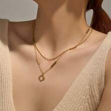 قلادة بزينة هندسيةرمضان - ذهبي أصفر - مشاهدة 6