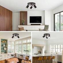 CANMEIJIA Spot encastré au plafond GU10, lampe de plafond moderne en aluminium, spots simples/doubles/triples/quadruples, noir/blanc, avec ou sans ampoules, installation facile, convient pour couloir, entrée, vitrine, pièce, cuisine, hall d'exposition, salle de lecture, salle à manger, bar, chambre, café, salon, magasin de vêtements