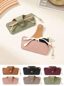 1 pièce Sac à lunettes résistant à la compression, sac à lunettes portable, sac de rangement pour lunettes de soleil et de myopie, sac suspendu de protection anti-perte