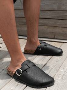 Men's Casual Simple Suede Slip-On Loafers Mule Slippers - Multicolor - View 10