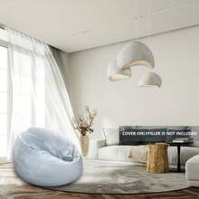 1 Funda de silla de puf ultra suave y rellenable (sin material de relleno), un puf gigante rellenable en el que se puede apoyar y sentar, una solución cómoda y conveniente para almacenar juguetes de peluche, ropa, muñecas, almohadas y objetos blandos, excelente opción de regalo para Navidad, Acción de Gracias, Año Nuevo, Día de San Valentín