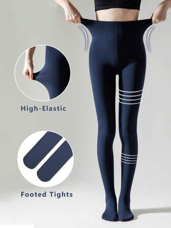 1 par de medias de terciopelo negro delgadas de 100g para mujer, medias elásticas ajustadas para primavera y otoño, en color albaricoque, azul marino, rojo vino y verde oscuro, adecuadas para usar en cualquier ocasión, cómodas