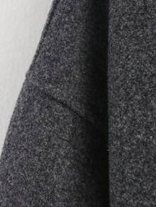 Áo khoác SHIBASHAN thời trang thu đông cổ bẻ tay dài có khóa kéo có túi, dáng rộng thường ngày - Xám đậm - Xem 6