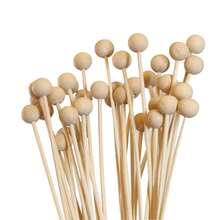 10pcs Natural Wood Ball Aroma Reed Diffuser Sticks Fragrance Diffuser Aromatherapy Rattan Reed Stick DIY Home Dration - 長22公分 直徑3毫米 - 查看 6