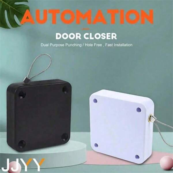 Easy To Install Automatic Door Closer - Adjustable, Surface Mount No Drilling Required, With Sensor, Easy Close