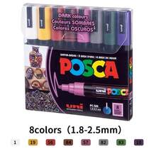 1套日本UNI三菱丙烯马克笔，包含PC-1M/3M荧光笔、5M马克笔、水性笔0.7mm、2.5mm绘画荧光笔，适用于POP海报涂鸦 - 三菱馬克筆 - 查看 13