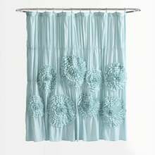 LUSH DECOR Serena Shower Curtain Blush 72X72 Halloween-Fall Decor-Room Decor - Spa Blue - View 7