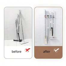 1pc, 4PCS Sponge Holder For Kitchen, Cartoon Style Drain Wall Rack For Sponges, Mop Clip, Punchless Wall Mount, Multifunctional Desk And Sink Organization, Space Saving Kitchen Accessory, Cute Cartoon Design, Seamless Mop Holder For Home, Plastic Construction, Easy Install, Keeps Countertops Dry And Neat, Ideal For Kitchen Sink, Laundry, And Mudroom - Multicolor - View 6