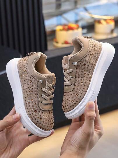 1 Pair Girls' Autumn Running Shoes, Toddler/Little Kid/Big Kid Outdoor Fashion Versatile Sneakers, Girls' Minimalist Walking Tennis Shoes, Lightweight Soft Sole Natural Fit, Suitable For Daily, Holiday And Travel