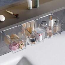 1 pieza Caja de almacenamiento de plástico transparente para ropa interior, calcetines, sujetadores, corbatas y bufandas - Compartimentos de cajón transparentes para organizar el armario, perfecta para guardar ordenadamente calcetines, cinturones y talla grande, organización y almacenamiento del armario