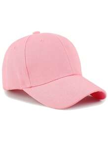 1 件男女通用简约休闲纯色棒球帽，轻便透气可调节弧形帽檐帽子，适合户外运动、通勤、徒步旅行、钓鱼，适合日常使用 - 棒球帽 - 查看 25