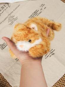 姜猫毛绒玩具 - Playful Ease - 永恒伙伴 - 橙色 11 英寸泰迪熊毛绒玩具儿童玩具、圣诞节礼物、万圣节礼物、节日礼物、儿童礼物