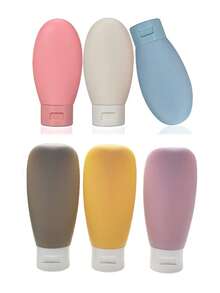 6pcs Travel Bottles Set For Gel, Shampoo, Refillable Travel Containers, Leakproof Bottles For Gel, Shampoo, Lotion, Body Wash, Hand Wash And Cosmetics, Bathroom Accessories, Room Decor - Multicolor - View 15