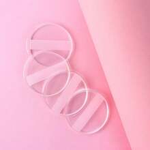 1/2/4 件透明硅胶粉扑圆形可重复使用 Q-Bounce 柔软不起球化妆工具适用于气垫霜、彩妆、便宜、房间装饰、梳妆台、旅行、卧室、化妆配件、粉扑、化妆搅拌器、粉扑、化妆海绵