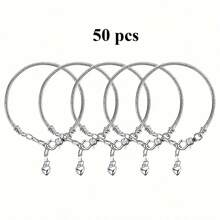 1/5/10/20/30/50 st. armband med ormbenskedja i guld/silver och hjärtformat karabinlås, lämpligt för gör-det-själv-armbandstillverkning, perfekt presentval - Armband - Visa 22