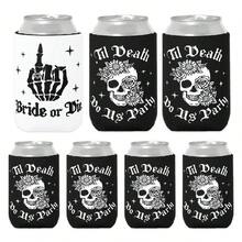 Bộ quà tặng trang trí tiệc độc thân "Cô dâu hay chết" Till Death Do Us Party kèm ruy băng và ly dự tiệc - Nhiều màu - Xem 9