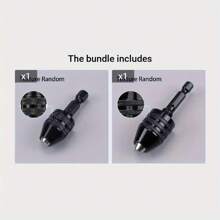 1 pieza Adaptador de portabrocas eléctrico de 3 mordazas, actualiza tu taladro con este adaptador de portabrocas sin llave de cambio rápido