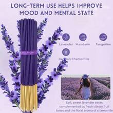 25/55/125 支白鼠尾草熏香棒，8.66 英寸，清新空气，适合瑜伽和冥想，净化心灵，消除负能量 - 薰衣草 - 查看 7