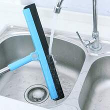 2pcs 35.43*14.96in Creative Removable And Rotatable Long Handle Floor Wet And Dry Magic Mop, Bathroom Glass Squeegee For Home Floor, Bathroom, Kitchen, Glass, Ceiling Mop, Holiday Gift, Birthday Gift - 藍色 - 查看 5