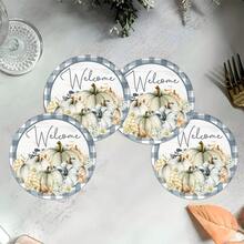 2 piezas/4 piezas/6 piezas Manteles individuales de diatomita con estampado de calabaza, decoración del hogar, decoración de Acción de Gracias, regalo de Acción de Gracias, adecuado para mesa de comedor, bar de café, decoración de temporada, manteles lavables, decoración de habitación, posavasos, alfombrillas de drenaje, manteles individuales de cocina y comedor, decoración de fiesta interior y exterior, decoración del hogar, regalo ideal