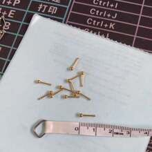 2/4/6/8pcs Set Women's Sleeping Mini Stud Earrings, 2mm Gold And Silver Color, Hypoallergenic Small Earrings, Sexy Minimalist Style, Comfortable Ear Studs For Pierced Ears, No Need To Remove, Suitable For Women's Daily Wear, Unisex, Perfect Couple Choice