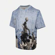 Nike Men's AS AIR JDN 85 GX SS CREW Short Sleeve T-Shirt, Knit Crew Neck, THJ2363-427 - Blue - View 1