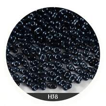 100 piezas de cuentas de vidrio en forma de cacahuete de 3x6mm, cuentas de vidrio jade de colores surtidos, cuentas sueltas lindas, cuentas espaciadoras a granel para hacer joyas, pulseras, aretes, collares DIY