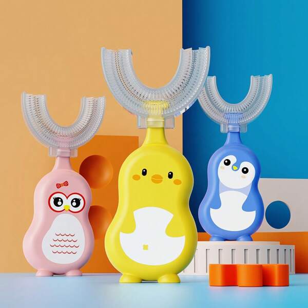 meomill 1pc Cartoon U-Shaped Toothbrush, Soft Toothbrush, Cartoon Toothbrush