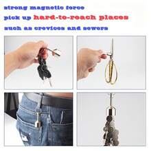 2/5/10个装钥匙扣磁铁金属检测工具，强力稀土钕磁铁，用于检测铁、钢和假金属，口袋大小，可用于金银首饰鉴别，便携式钥匙扣，适用于钱包钥匙，耐用圆形磁铁配件，母亲节礼物 - 銀色 - 查看 11