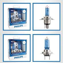 PHILIPS 2 件装飞利浦汽车照明 H1 H4 H7 H11 HB3 HB4 CrystalVision Platinum 高级升级汽车替换亮白色车头灯灯泡，适用于部分远光灯、近光灯、雾灯位置