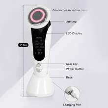 Facial Beauty Device,7-In-1 Multifunctional Facial Massager,400mAh Rechargeable,Suitable For Home And Travel Facial Care Use