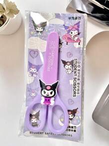 1 把 Sanrio Kuromi 剪刀，适用于学生手工剪纸，可爱时尚，便携式 DIY 剪纸工具，带保护套，学生文具 - 均碼 - 查看 9