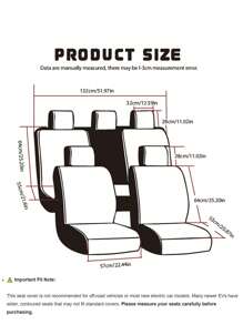 9pcs Car Seat Covers Set, All Season Universal Fit - Jacquard Embossed Non-Slip Polyester Fabric, Fit For Front & Rear Seats - Easy Installation And Cleaning - Suitable For Various Car Models Including Sedans, SUVs, Etc. - Provides Comprehensive Protection For Your Car Interior - Comfortable Driving Experience, All-Season Car Seat Cover Set