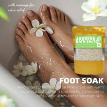 Pure Mineral Sea Salt For Soaking And Whole-Body Replenishment Grapeseed Essential Oil Fast-Dissolving Skin-Nourishing Ziplock Bag Ylang-Ylang&Jasmine Shower SPA Pedicure Care