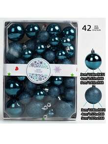 42 Stücke Weihnachtsparty dekorative Kugeln, Weihnachtskugeln zum Aufhängen, Weihnachtsschmuck, Plastikkugeln, Hängedekokugeln, Weihnachtsdekoration, geeignet für Weihnachtsbaum Szene Dekoration, Heimdekoration, Outdoor-Dekoration, Feiertagsparty Dekoration, Weihnachtsparty Zubehör, weihnachtliche festliche Hängeornamente, Event Party Geschenke, Weihnachtskugel Geschenkset, Frohes Neues Jahr, Geschenk für Freunde und Familie Raumdekoration Winterweihnachtsdekoration Weihnachtsgeschenke Weihnachtsdekoration - Verschiedenfarbig - Übersicht 11