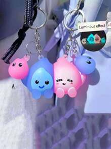 1pc Cute Cartoon Bear Heart Magnetic Keychain Pendant Gift Stuffed Doll Small Present - Multicolor - View 9