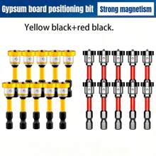 强力磁性定位钻头 | 防滑防撞设计，黑金十字螺丝刀头，适用于天花板/木工，防水地板安装工具，是木质/硬质地板、办公室使用、万圣节和圣诞节礼物的理想之选，圆形螺丝刀工具