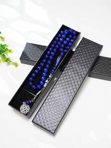 1 pieza Pulsera de 45 cuentas de oración de resina de 10 mm, de estilo árabe elegante y versátil, joyería de resina de lujo y colorida