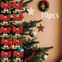 Sprinkle Some Holiday Magic With Pink, Red, And Gold Butterfly Bows - Christmas Decor Must-Have - Red - View 4