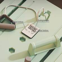 SIDIANBAN Pilates Board, Pilates Reformer Set, Multi-Purpose Foldable Pilates Reformer Board For Home, Pilates Equipment With Timer For Men, Women - 綠色 - 查看 6