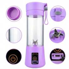 Mini Liquidificador 6 Lâminas Portátil Recarregável Micro Usb - Azul - Visão 7