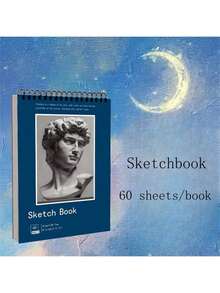 1pc Watercolor & Painting Sketchbook, A4 Thick Art Student Specialized Sketch Pad, Blank Drawing Book, Colored Pencil Drawing Paper