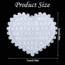 3D Letters Nail Art Silicone Mold, Mini Transparent Alphabet Nail Molds A-Z Letter DIY Craft Carving Nails Art Molds Women Nails Accessories For Pendant Jewellery Home Decor Keychain Necklace Earrings - 紅白色 - 查看 2