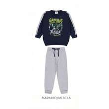 Boys' Fleece Tracksuit Set / Boys' Winter Set - 藏蓝色 - 查看 2