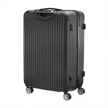 Creahappy 3-Piece Suitcase Set, Travel Suitcase, Hard-Shell Luggage Set With Swivel Casters, Lightweight And Durable, Made Of ABS With TSA Locks, M/L/XL, Black, B - 黑色 - 查看 3