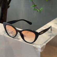 1 pieza de nuevo marco de gafas de material de policarbonato con diseño de ojo de gato, lentes degradados, montura pequeña, de estilo retro para mujer para uso al aire libre