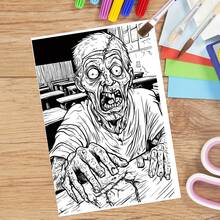 [NEW Terror Campus Coloring Book] 1pc Original Coloring Book , 22 Pages Single-Sided Printing, Clear Lines And Exquisite Patterns, Ideal For Relaxation | Perfect Gift For New Year, Valentine's Day, Christmas, Birthdays, School Holidays, Perfect For Adults & Teens & Child - Multicolor - View 3