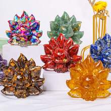 Manifest Wealth & Luck: Nine-Tailed Fox Crystal Resin Figurine - Prosperity Guardian Home Decor (3.43" X 3.15") - 多色 2 - 查看 2